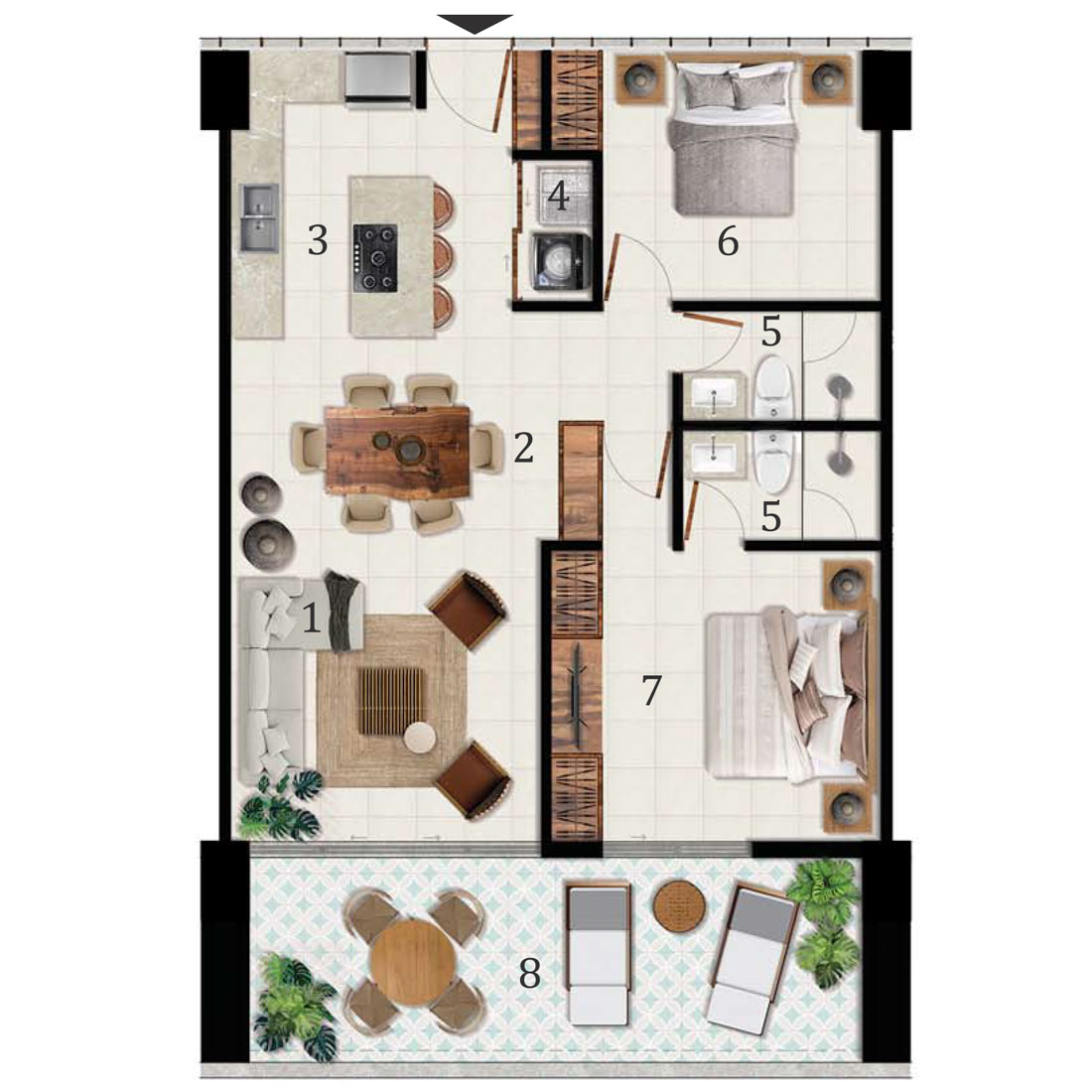 Arama Bay departamentos