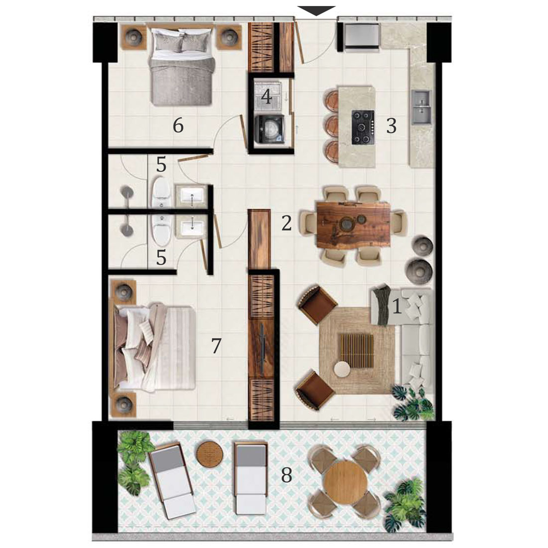 Arama Bay departamentos